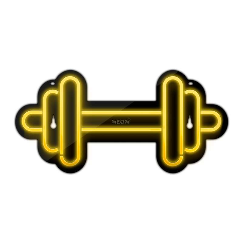چراغ دیواری نئون دیزاین طرح Dumbbell-BL_YL