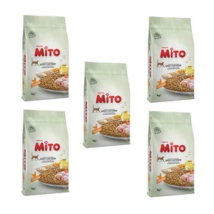غذای خشک گربه میتو مدل Chicken وزن 1000 گرم بسته 5 عددي