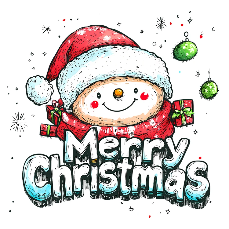 استیکر پارچه و لباس پاد آفرین مدل کریسمس بابانوئل گوزن آدم برفی کد S2748