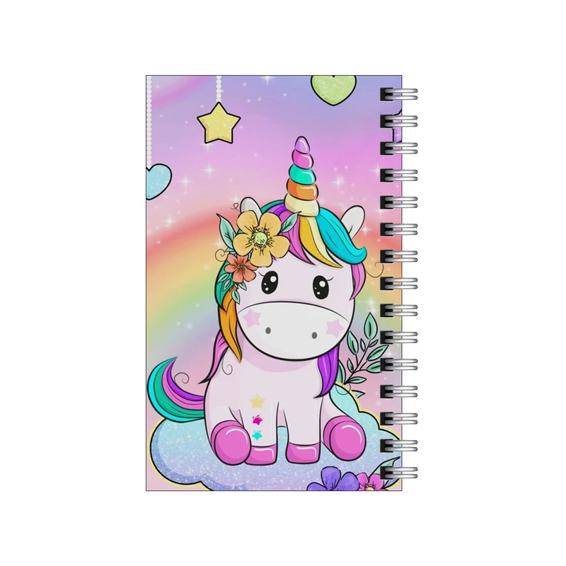 دفترچه یادداشت مدل to do list طرح یونیکورن روی ابرها کد 1296481
