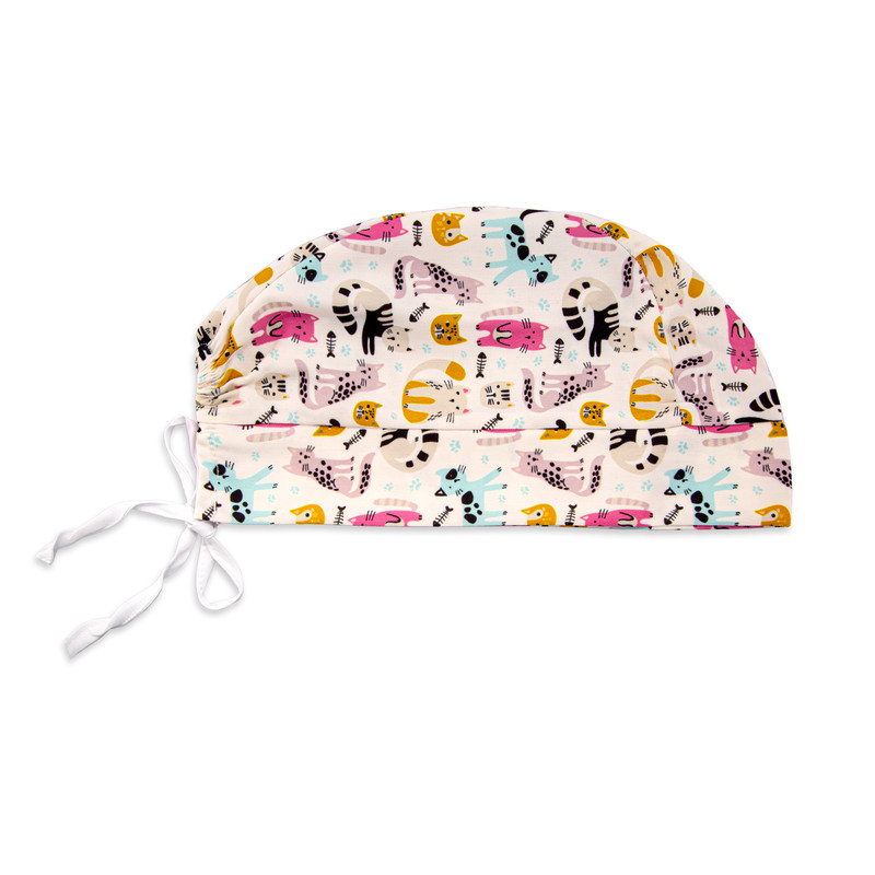 ست کلاه و روپوش پزشکی زنانه تادو طرح پت مدل SRO1936