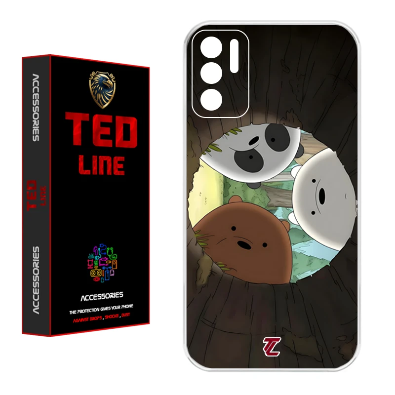 کاور تد لاین طرح خرسی کد 1101 مناسب برای گوشی موبایل شیائومی Poco M3 Pro / Redmi Note 10 5G
