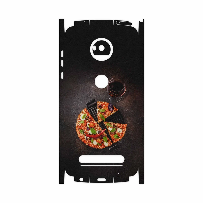 برچسب پوششی ماهوت مدل Pizza-FullSkin مناسب برای گوشی موبایل موتورولا Moto Z2 Play