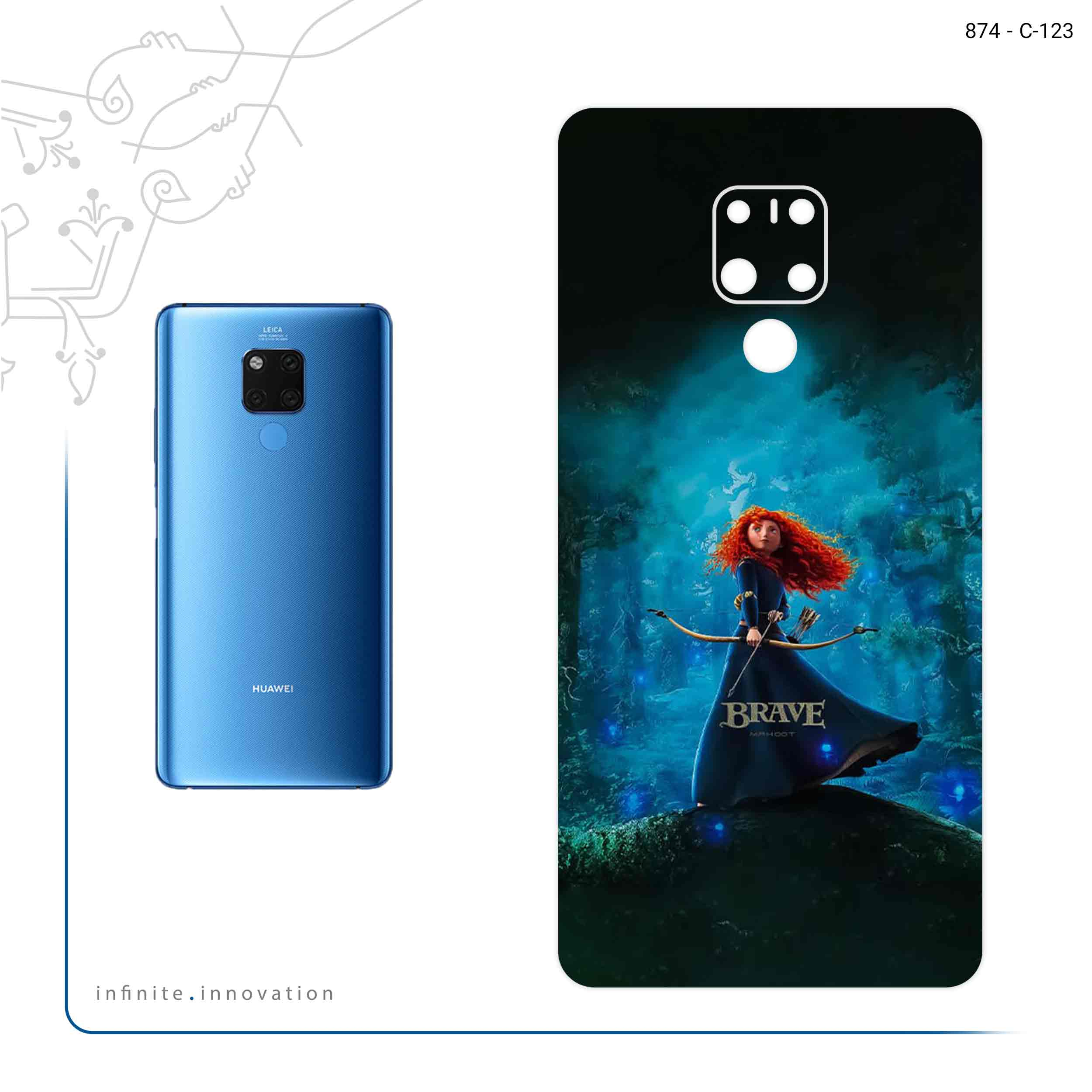 برچسب پوششی ماهوت مدل Brave مناسب برای گوشی موبایل هوآوی Mate 20 X