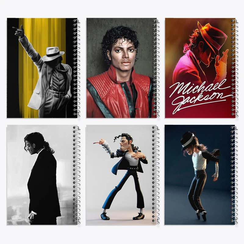 دفتر مشق 100 برگ خندالو طرح مایکل جکسون (Michael Jackson) کد 925 مجموعه 6 عددی
