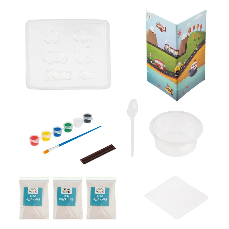 بازی آموزشی سرام تویز مدل نقاشی سه بعدی طرح وسایل نقلیه