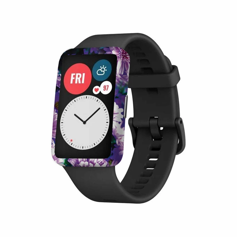  برچسب ماهوت طرح Purple-Flower مناسب برای ساعت هوشمند هوآوی Watch Fit