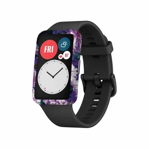 MAHOOT Purple-Flower Cover Sticker for Huawei Watch Fit Smartwatch