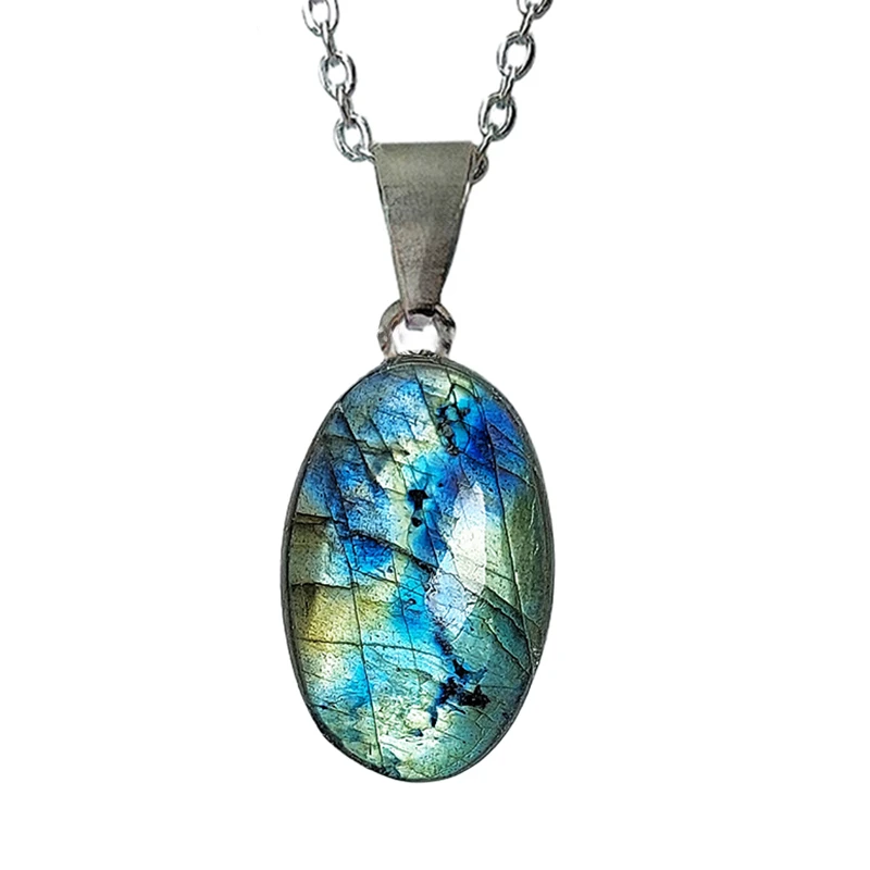 گردنبند دخترانه مدل لابرادوریت طرح اشک کد 12-28