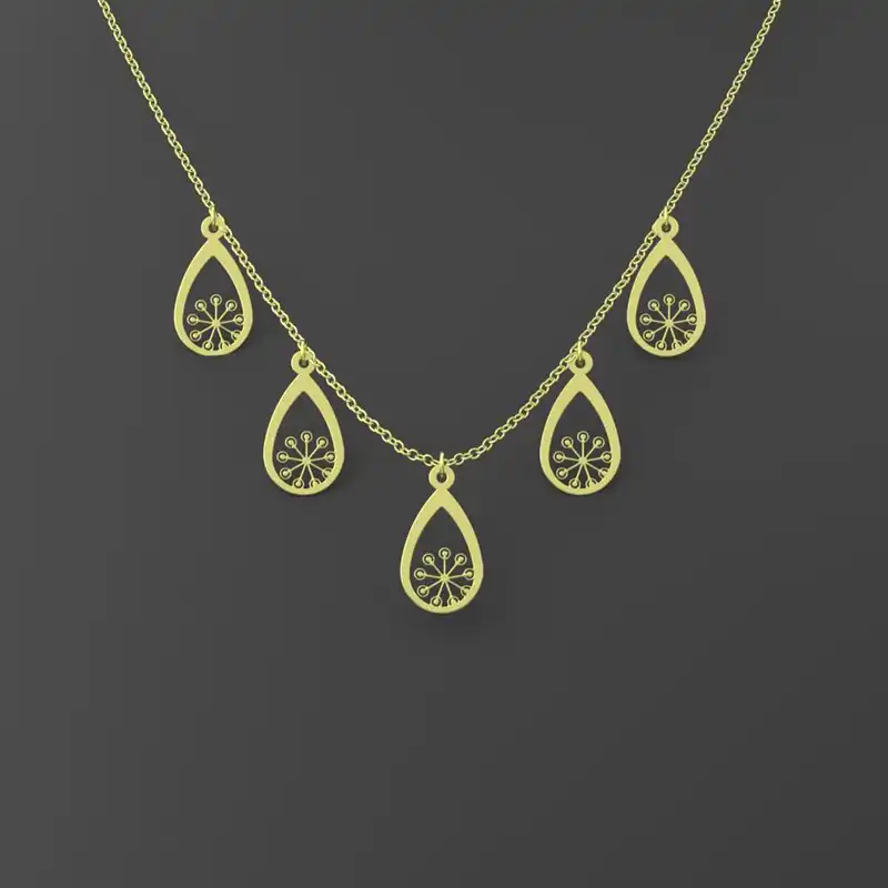 گردنبند طلا 18 عیار زنانه مدوپد مدل هندسی کد RNA11761