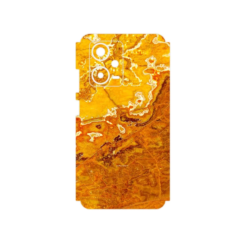 برچسب پوششی ماهوت مدل Gold Marble مناسب برای گوشی موبایل شیائومی Redmi Note 12 Pro Plus