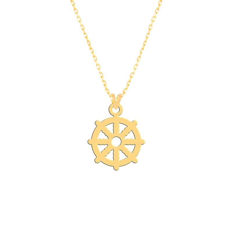 گردنبند طلا 18 عیار زنانه فرشته مدل سکان کشتی WNLZ-000298