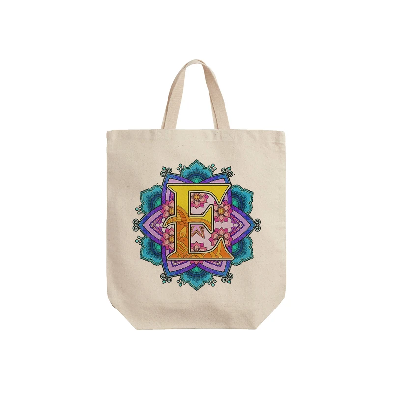 ساک خرید ترمه طراحان ایده مدل حرف E ماندالا کد cfp2955 - S