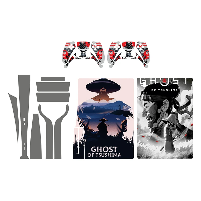 برچسب کنسول بازی پلی استیشن5 استاندارد توییجین وموییجین مدل ghost of tsushima 05