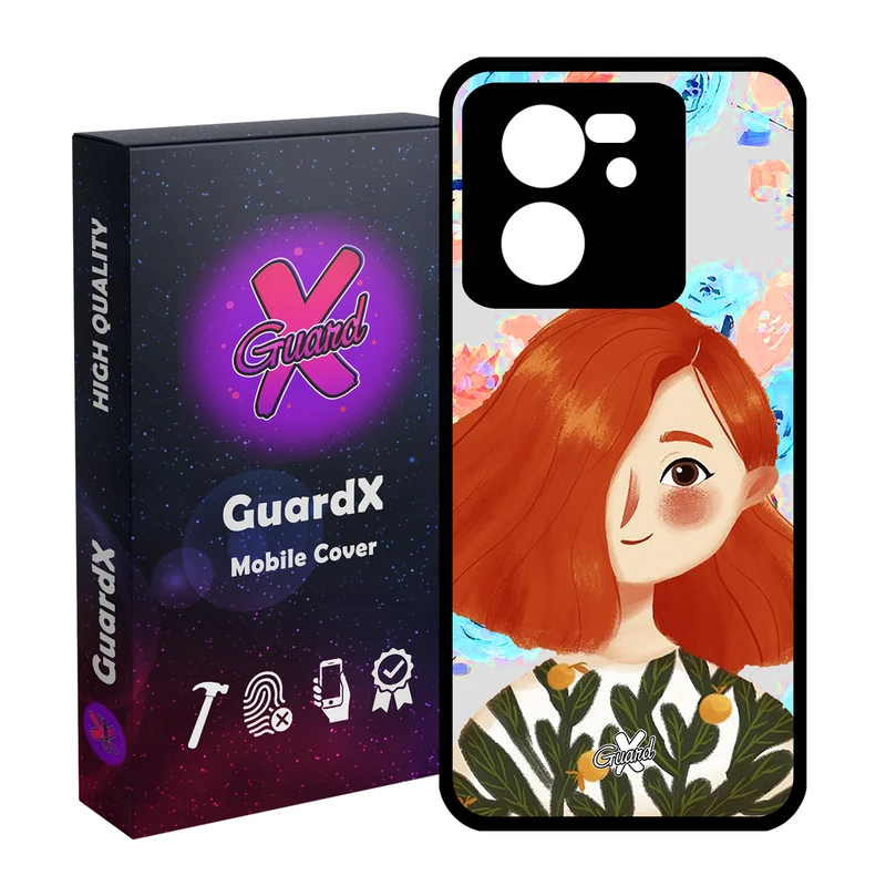 کاور گارد ایکس طرح دختر مدل Glass10324 مناسب برای گوشی موبایل شیائومی 13T/13T Pro/Redmi K60 Ultra