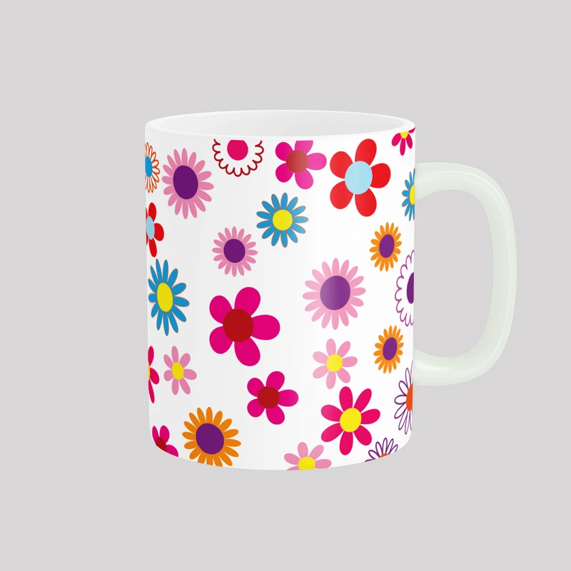 ماگ پاد آفرین مدل گل گلی کد DKC146