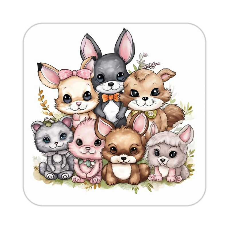 زیر لیوانی کاکتی طرح حیوانات کارتونی مدل mp28541