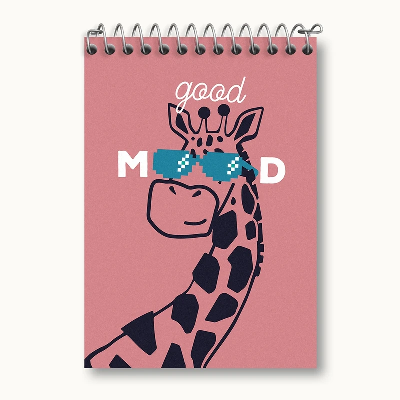 دفتر یادداشت 50 برگ خندالو مدل زرافه بامزه  کد N1004