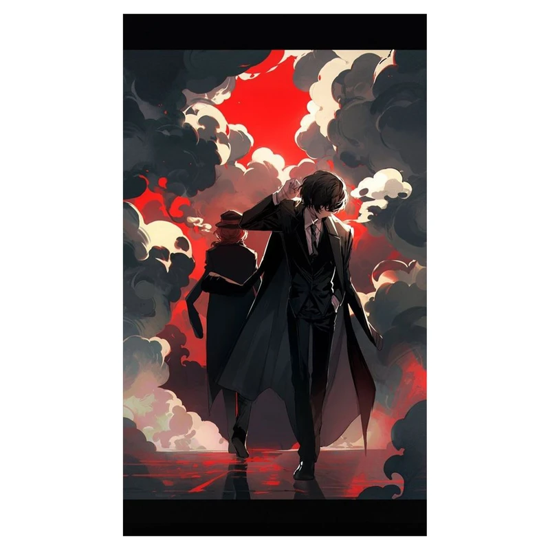 استیکر لپ تاپ و موبایل مدل انیمه طرح سگ‌های ولگرد بانگو اوسامو دازای Bungo Stray Dogs Osamu dazai کد 353