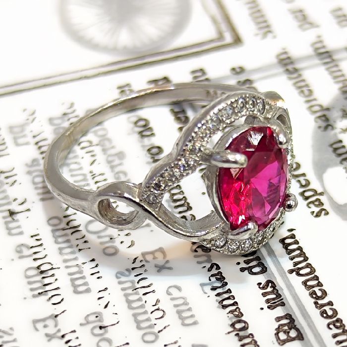 انگشتر نقره زنانه مدل یاقوت کد 1400 - - 2