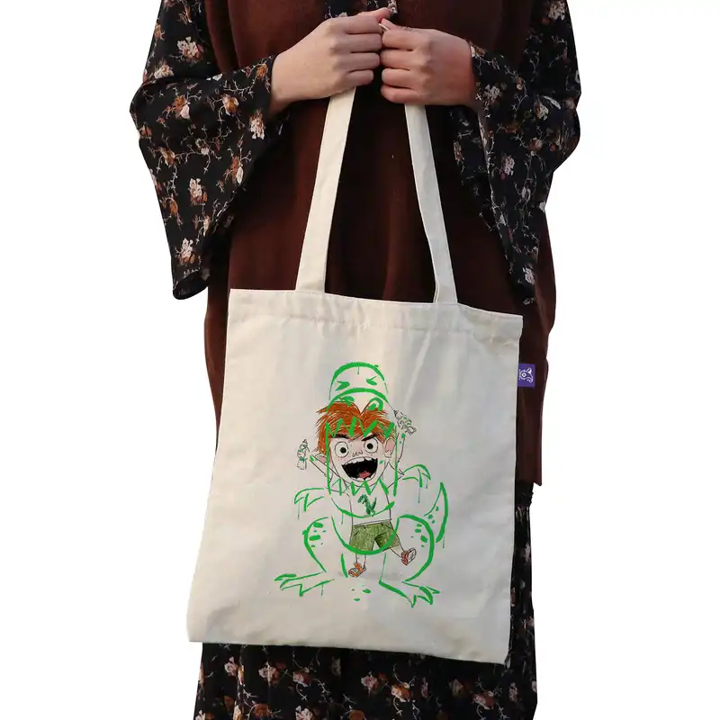 ساک خرید ترمه طراحان ایده مدل اژدهای خیالی کد 1329 - L