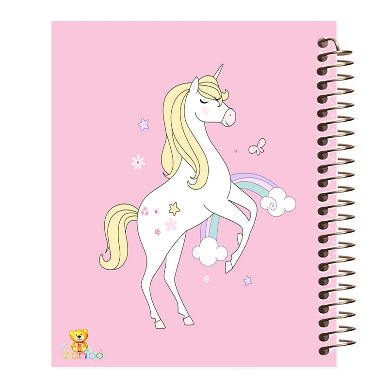 دفتر نقاشی 50 برگ بانیبو مدل اسب تک شاخ کد 579