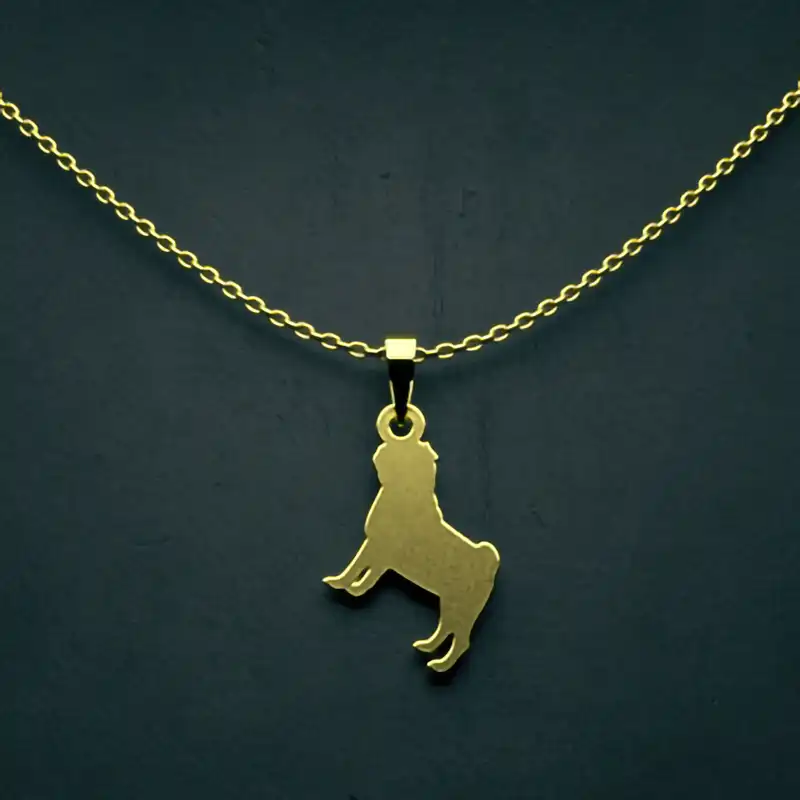گردنبند طلا 18 عیار زنانه مدوپد مدل سگ کد J3-1-1009
