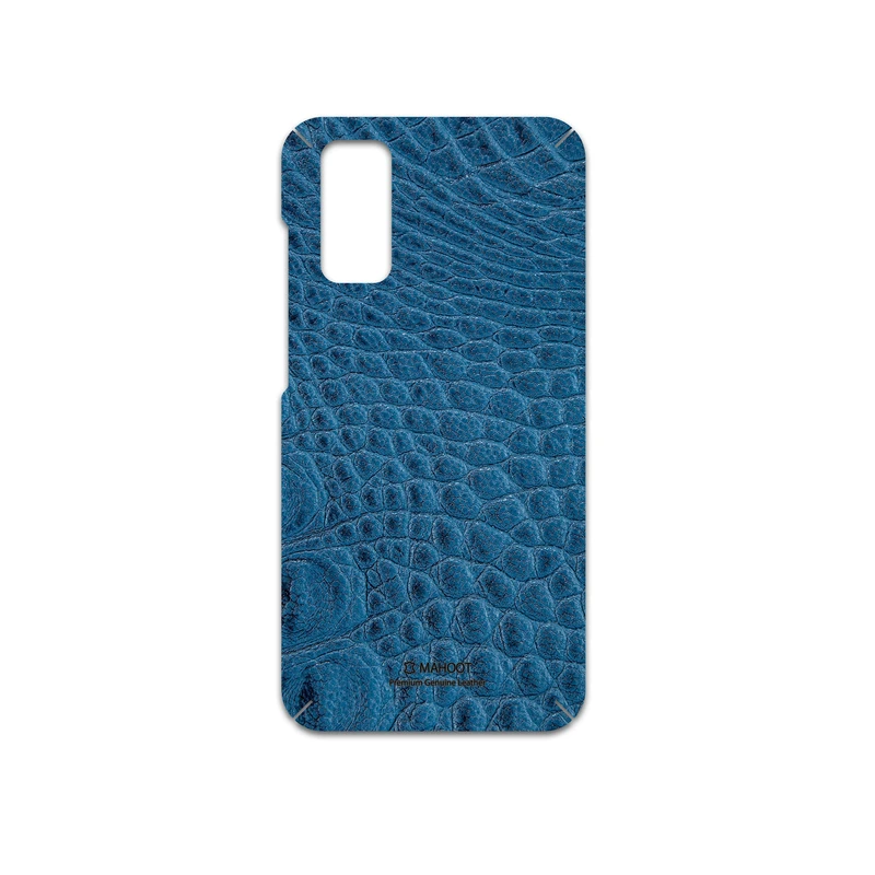 برچسب پوششی ماهوت مدل Blue-Crocodile-Leather مناسب برای گوشی موبایل سامسونگ Galaxy S20