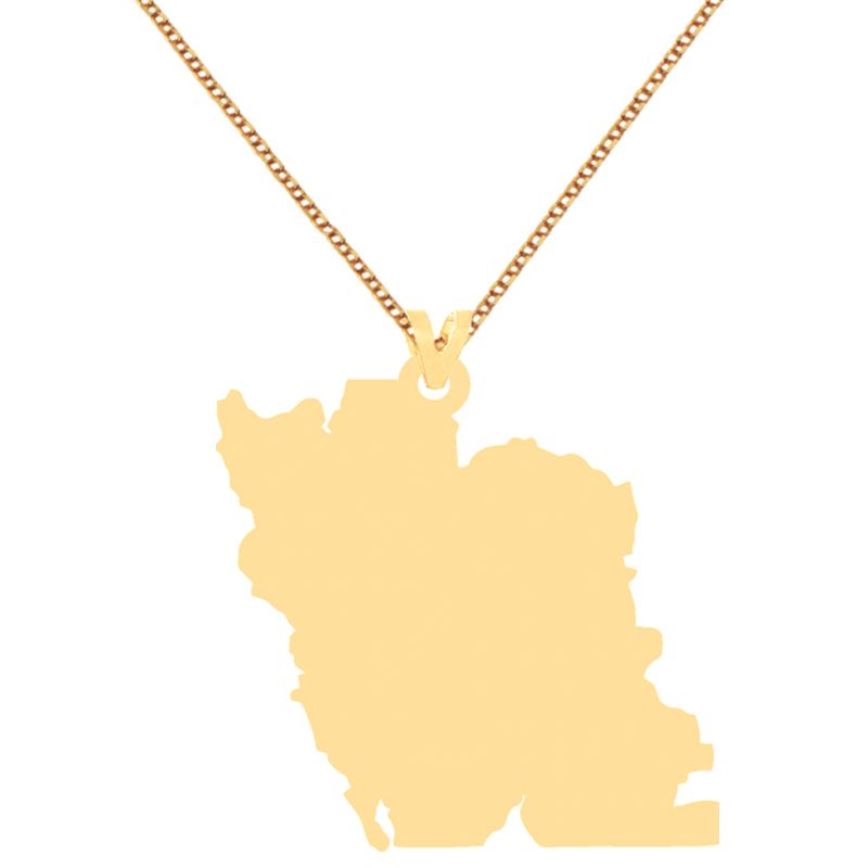 گردنبند طلا 18 عیار زنانه کرابو طرح ایران مدل Kr7159 - - 2