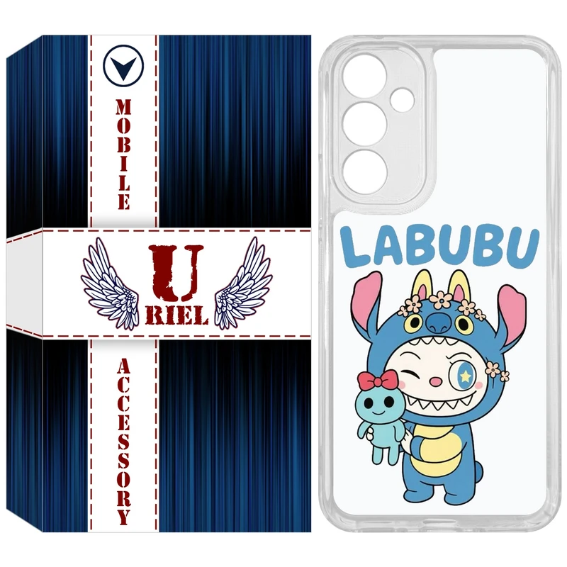 کاور یوریل مدل Clear کد 112 طرح لبوبو Labubu مناسب برای گوشی موبایل سامسونگ Galaxy A54