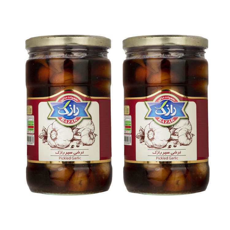 سیر ترشی رازک - 660 گرم بسته 2 عددی