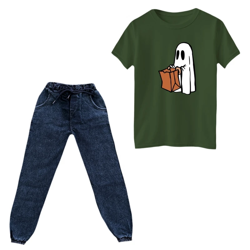 ست تی‌شرت آستین کوتاه و شلوار پسرانه مدل روح