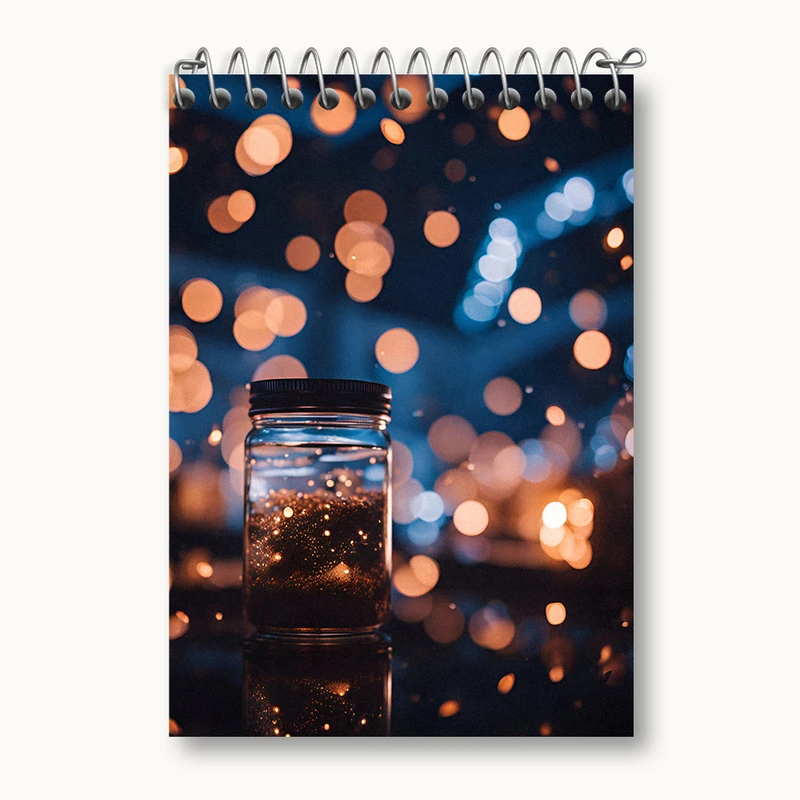 دفتر یادداشت 50 برگ خندالو طرح شب نورانی کد N3423