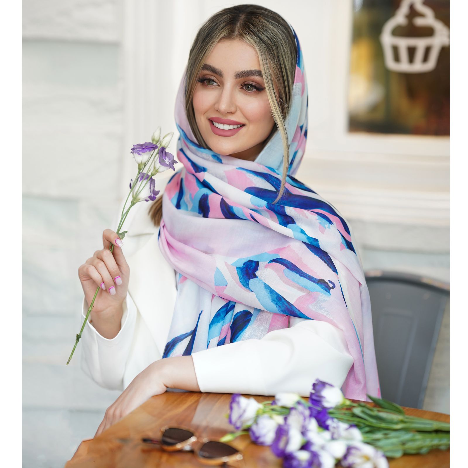 شال زنانه مدل نخی جدید بهاره 1402 کد ana-1441 -  - 8