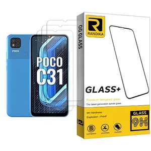 Randika Glass MIX003 Screen Protector For Xiaomi Poco C31 Pack Of 3