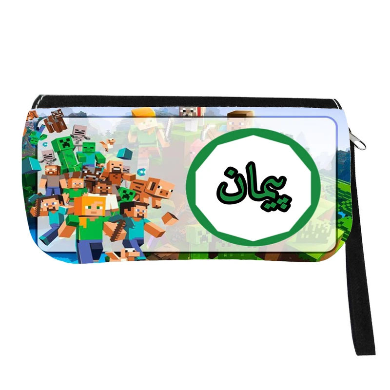 جامدادی مدل اسم شخصی طرح ماینکرافت اسم پیمان کد 0413