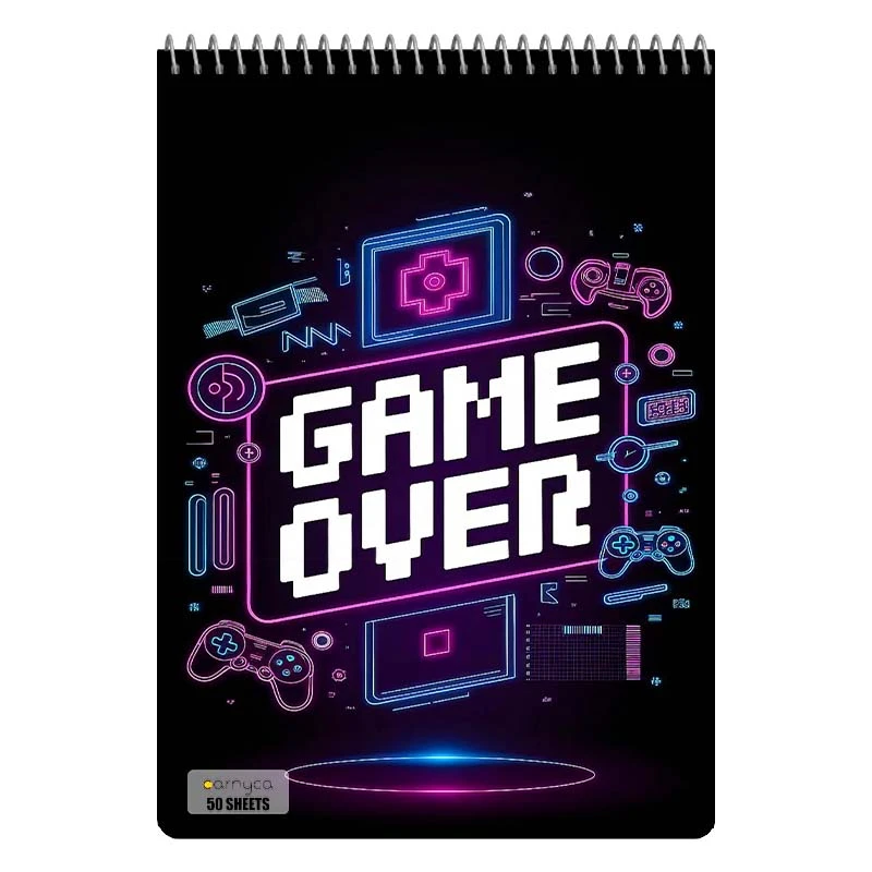 دفتر نقاشی 50 برگ سیمی کارنیکا طرح گیم لاور Game Lover کد 76684