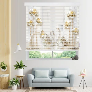 پرده زبرا زیو مدل 3D-1085 سایز 150x150 سانتی متر