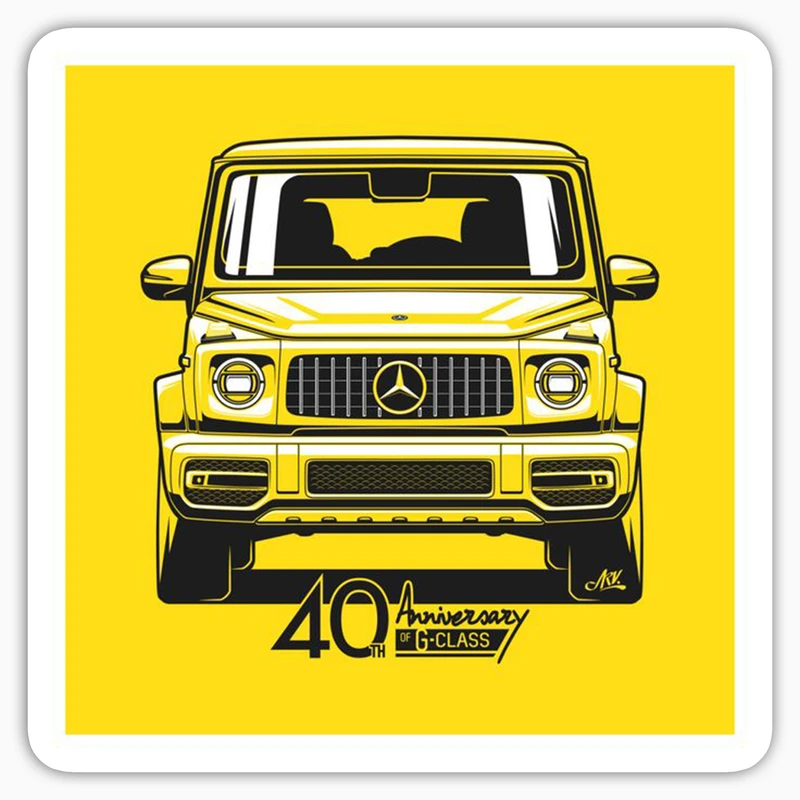 استیکر لپ تاپ و موبایل بووم طرح ماشین مدل Benz AMG g63 کد AG26