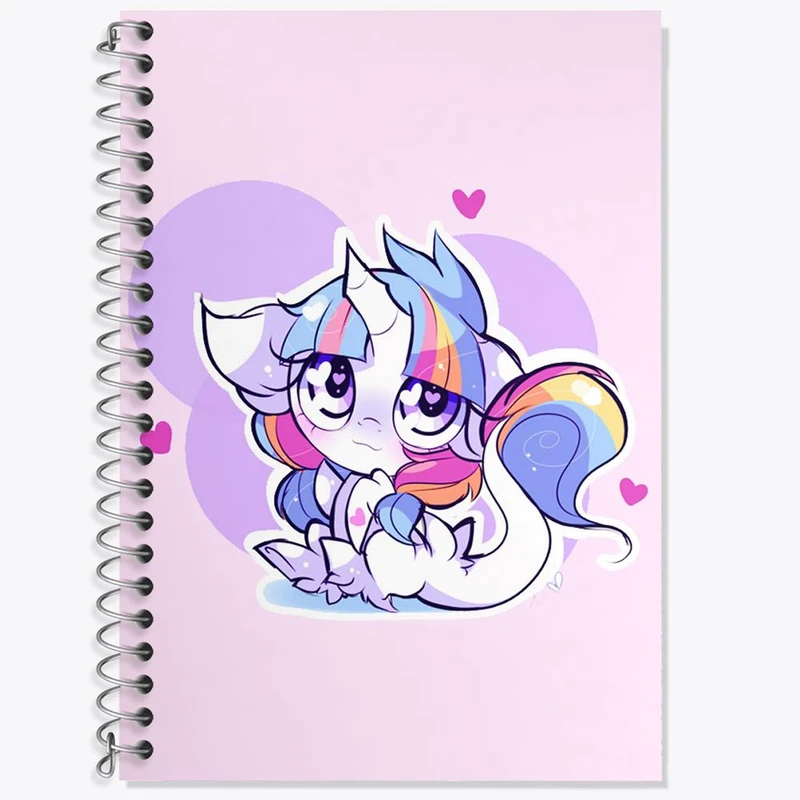 دفتر زبان 50 برگ خندالو مدل سه خط طرح اسب پونی کد 24836