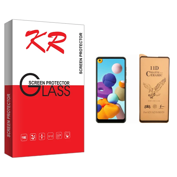 محافظ صفحه نمایش سرامیکی کی آر مدل +HD مناسب برای گوشی موبایل سامسونگ Galaxy A21