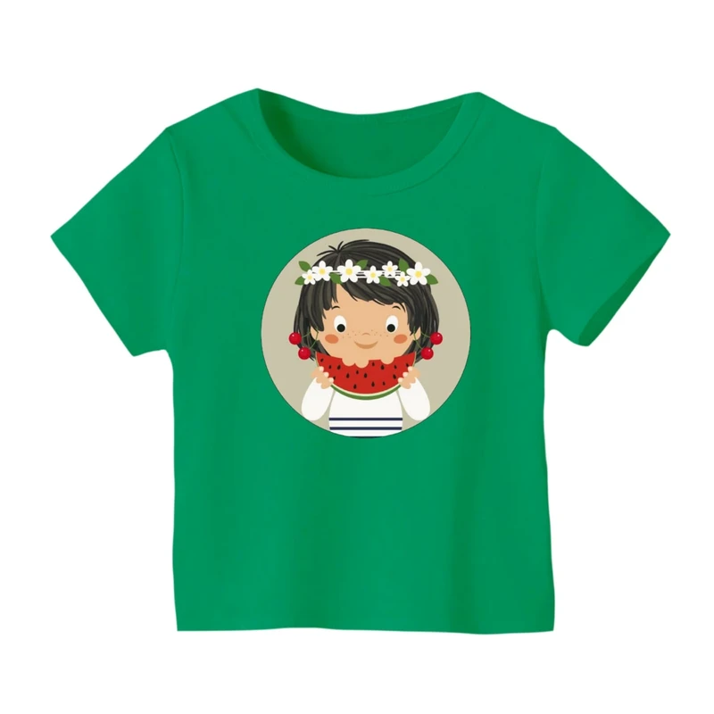 تی شرت آستین کوتاه بچگانه مدل دخترک یلدایی کد 25