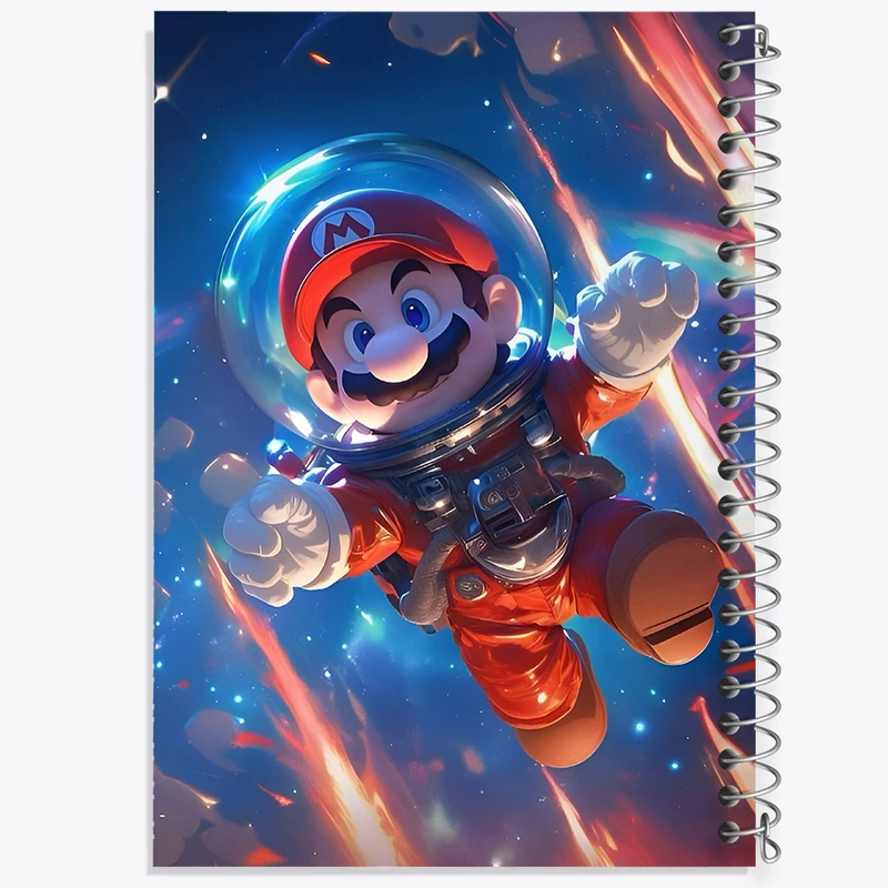 دفتر ژورنال نویسی 50 برگ خندالو مدل نقطه ای طرح سوپر ماریو (Super Mario) کد F7596