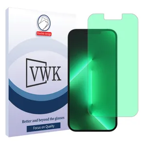 VWK Tough model Green light screen protector suitable for Apple iPhone 13 Pro Max mobile phone