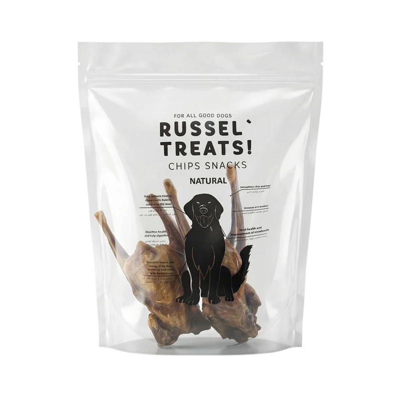 تشویقی سگ راسل مدل مرغ کامل طعم مرغ بریان شده بسته 2 عددی