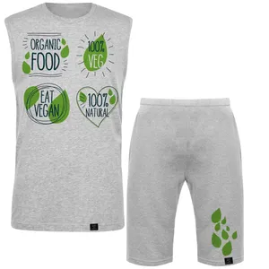 ست تاپ و شلوارک مردانه 27 مدل Vegan 100 percent کد MH361