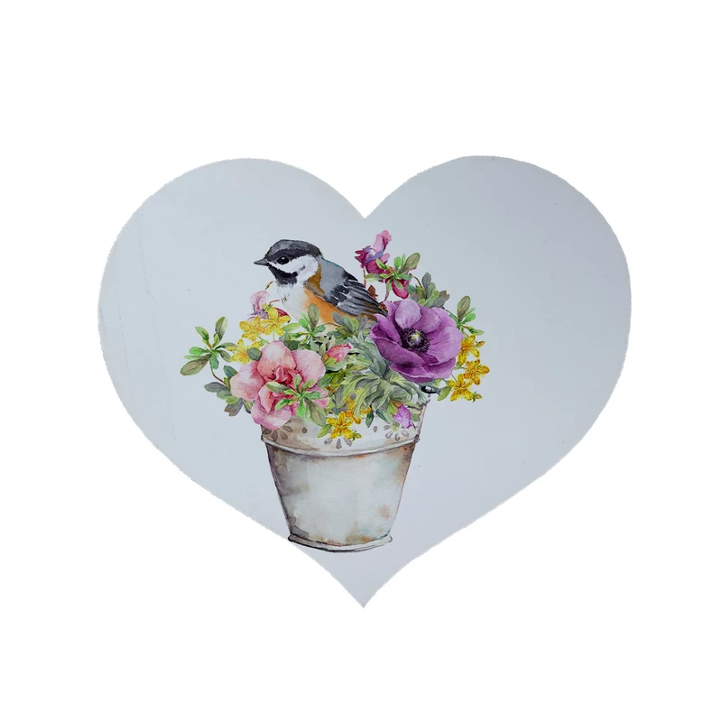 پادری مدل قلب طرح گل کد 5606 سایز 90x90 سانتی متر