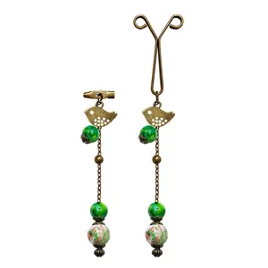 ست گیره روسری و سنجاق سینه زنانه مدل پرنده