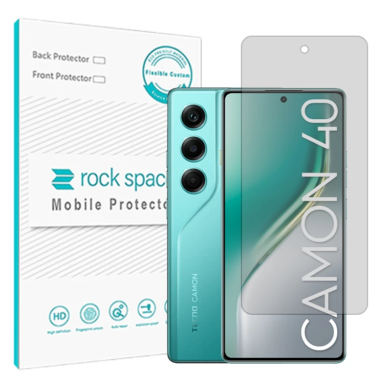 محافظ صفحه نمایش شفاف راک اسپیس مدل هیدروژلی مناسب برای گوشی موبایل تکنو Camon 40