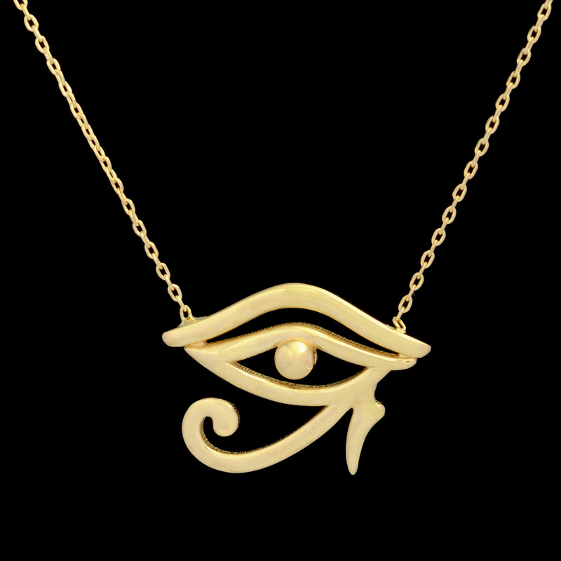 گردنبند طلا 18 عیار زنانه با طرح حلقهای (فلامینگو) طلای مستجابی مدل چشم اسپرلوس کد 04
